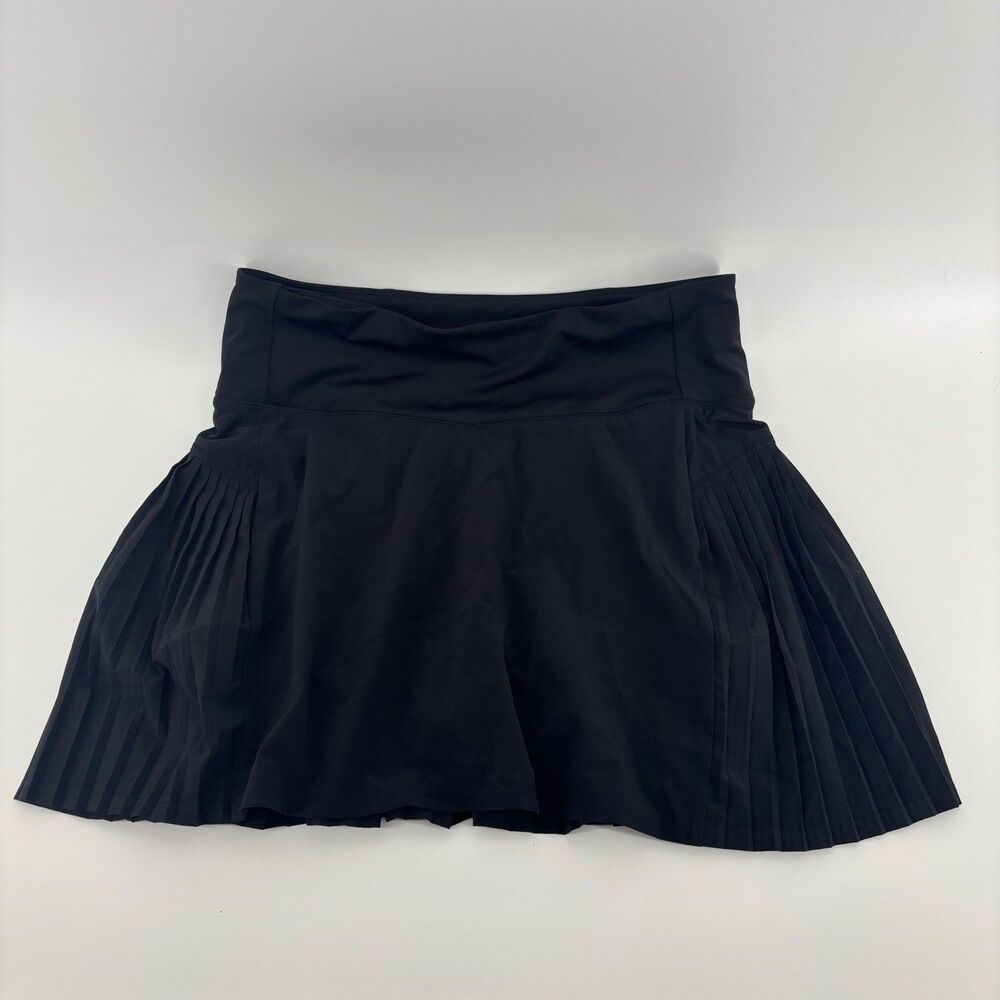 Athleta Ace Pleated Skort Women XS Black EUC‎ Built-in Shorts 446700-00 Golf